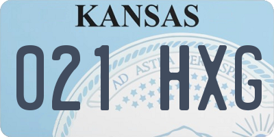 KS license plate 021HXG