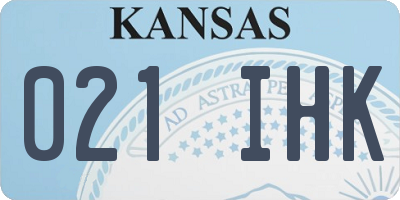 KS license plate 021IHK