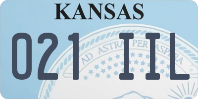 KS license plate 021IIL