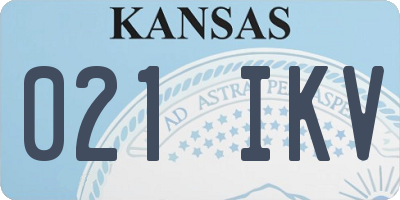 KS license plate 021IKV