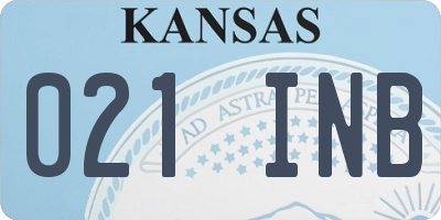 KS license plate 021INB