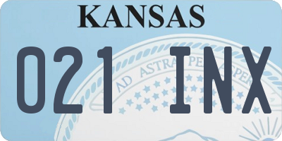 KS license plate 021INX