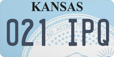 KS license plate 021IPQ