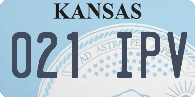 KS license plate 021IPV