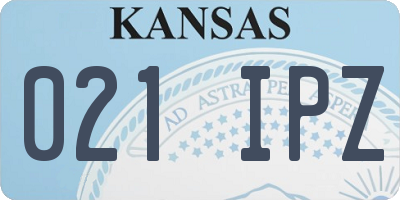 KS license plate 021IPZ