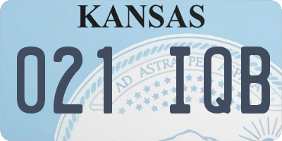 KS license plate 021IQB