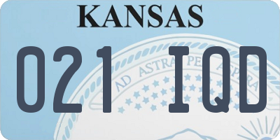 KS license plate 021IQD