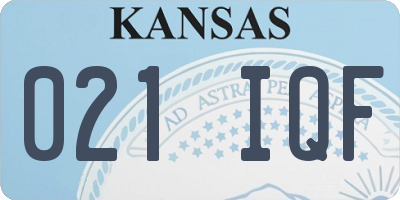 KS license plate 021IQF