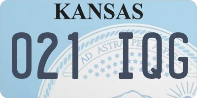 KS license plate 021IQG