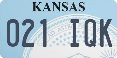 KS license plate 021IQK