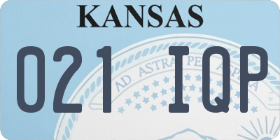 KS license plate 021IQP