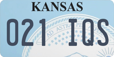 KS license plate 021IQS