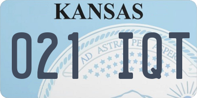 KS license plate 021IQT