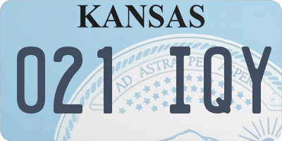 KS license plate 021IQY