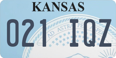 KS license plate 021IQZ