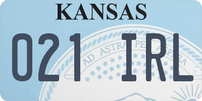 KS license plate 021IRL