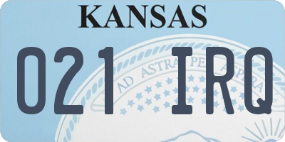KS license plate 021IRQ
