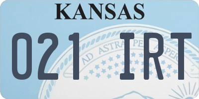 KS license plate 021IRT