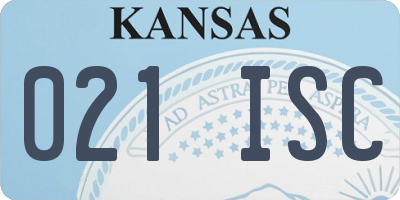 KS license plate 021ISC