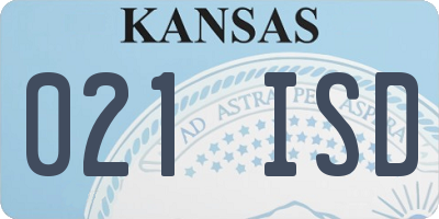 KS license plate 021ISD