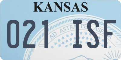 KS license plate 021ISF