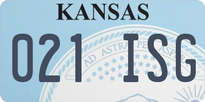 KS license plate 021ISG