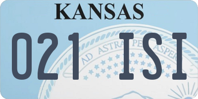 KS license plate 021ISI