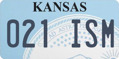 KS license plate 021ISM