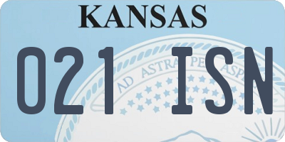 KS license plate 021ISN