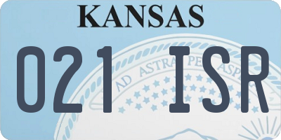 KS license plate 021ISR