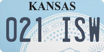 KS license plate 021ISW