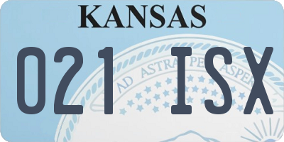 KS license plate 021ISX
