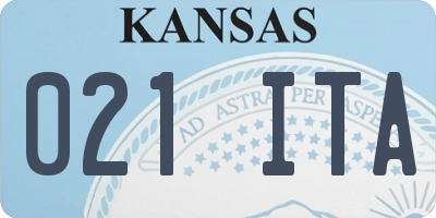 KS license plate 021ITA