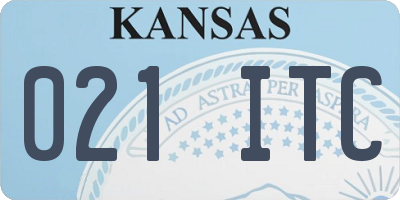 KS license plate 021ITC