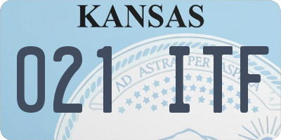 KS license plate 021ITF