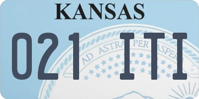 KS license plate 021ITI