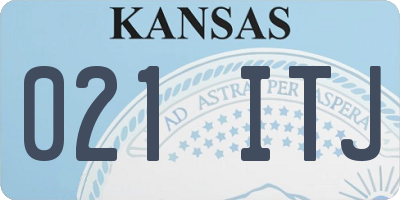 KS license plate 021ITJ