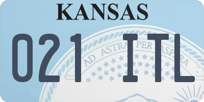 KS license plate 021ITL