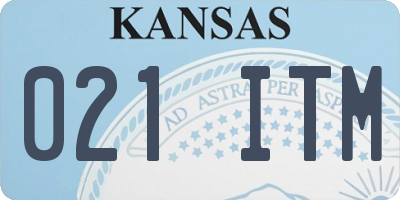 KS license plate 021ITM