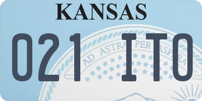 KS license plate 021ITO