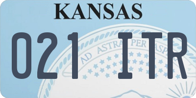 KS license plate 021ITR