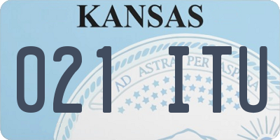 KS license plate 021ITU