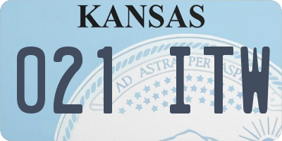 KS license plate 021ITW