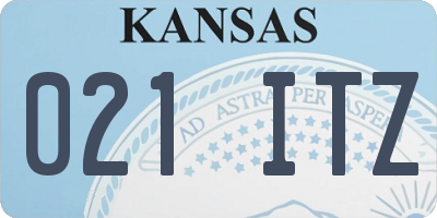 KS license plate 021ITZ