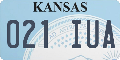 KS license plate 021IUA