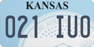 KS license plate 021IUO
