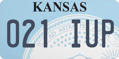 KS license plate 021IUP