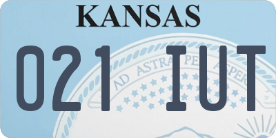 KS license plate 021IUT