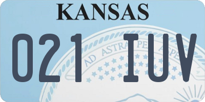 KS license plate 021IUV