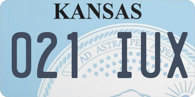 KS license plate 021IUX